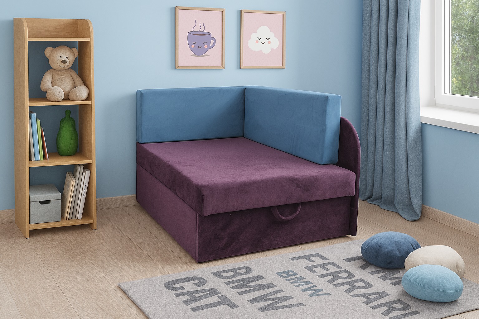 Sofa dziecięca Kubuś Tkanina do wyboru