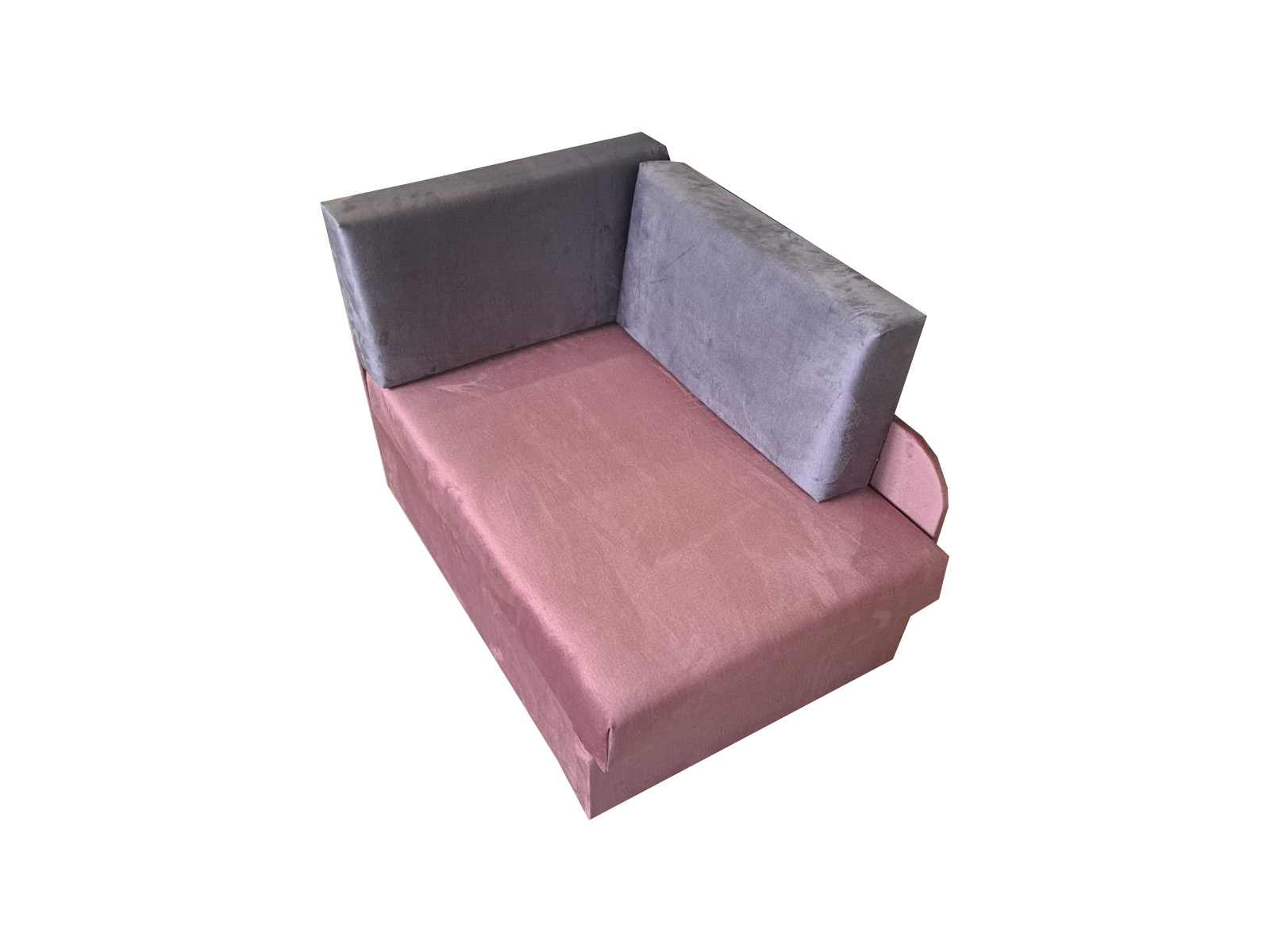 Łóżko dla Dziecka KUBUŚ w kolorze różowo-szarym – Prawy