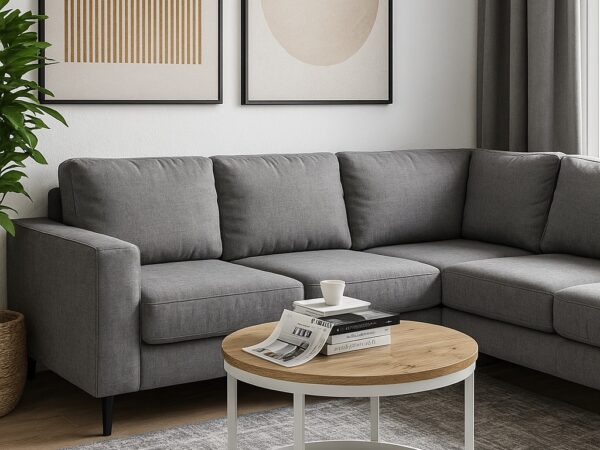 Stolik kawowy okrągły loft 550x550