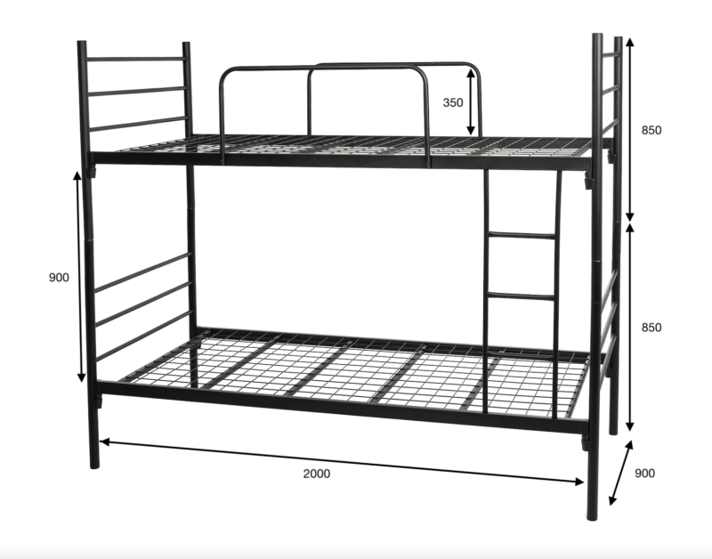Łóżko metalowe EasyBunk piętrowe 90x200 - obrazek 7