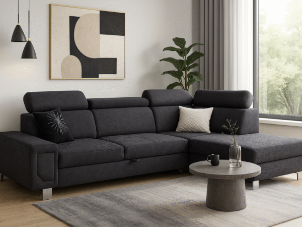 Narożnik Artic dostępny od ręki w tkaninie Soro 85