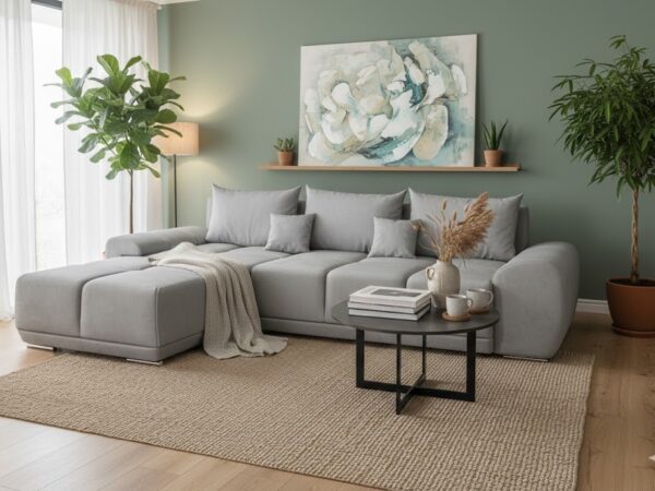 Narożnik SYDNEY – nowoczesny narożnik z funkcją spania oraz pojemnikiem na pościel